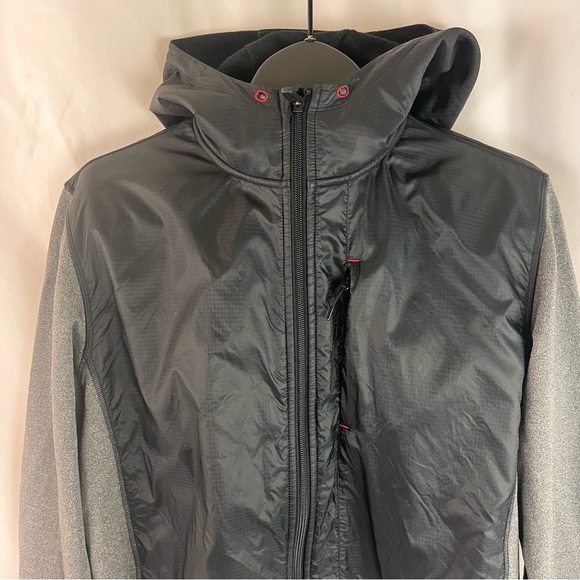 SmartWool Hybrid Merino Blend Zip-Up Hoodie Jacket with Thumb Holes Size L - Picture 8 of 12